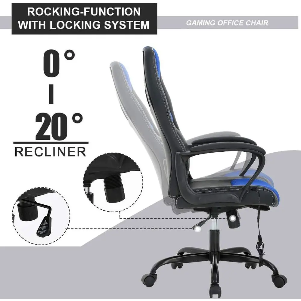 Ergonomic PU Leather Gaming Ch - Massage review and price