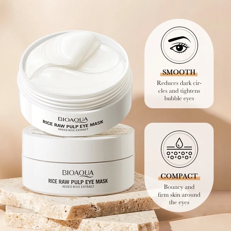60 Pieces of Bioaqua Rice Eye  - Collagen Under Eye Patches review and price