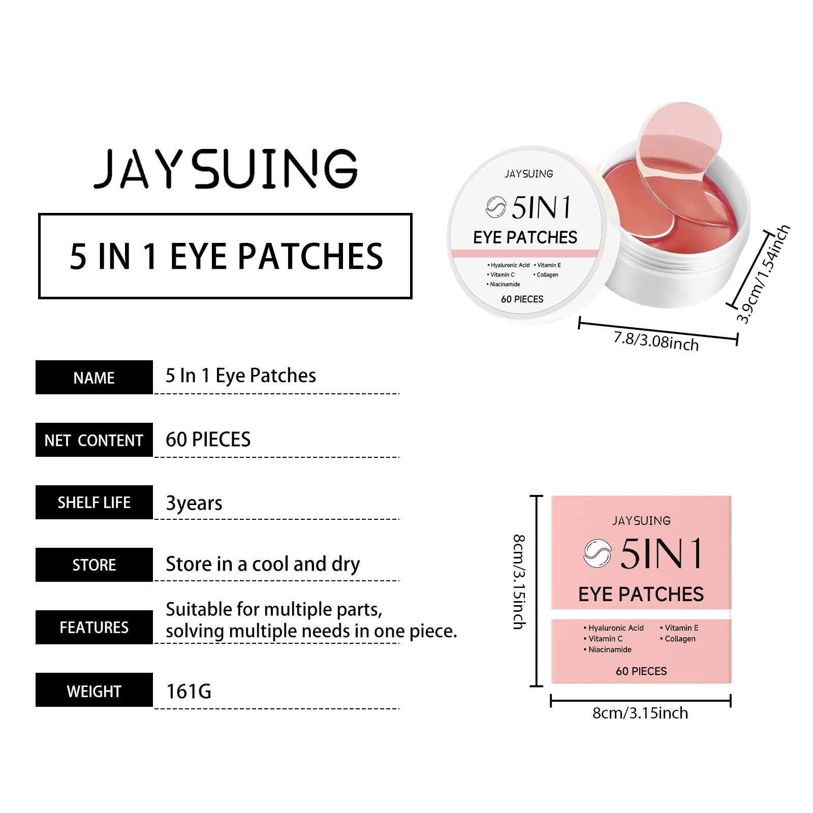 JAYSUING 5-in-1 Under Eye Patc - Collagen Under Eye Patches review and price