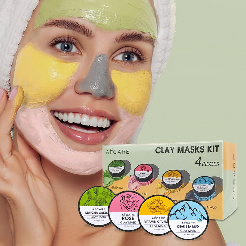4 Pcs Clay Face Mask Set - Tur - Green Tea Cleansing Clay Mask review and price