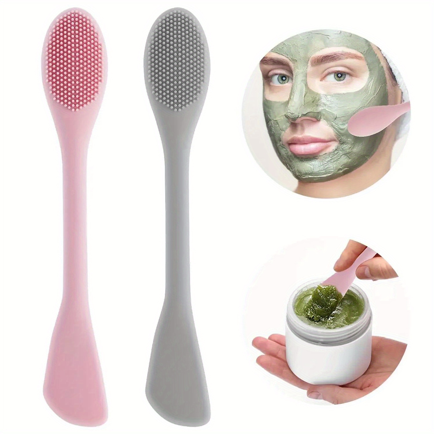 Double Head Facial Mask Brush  - Silicone Face Scrubber Electric review and price