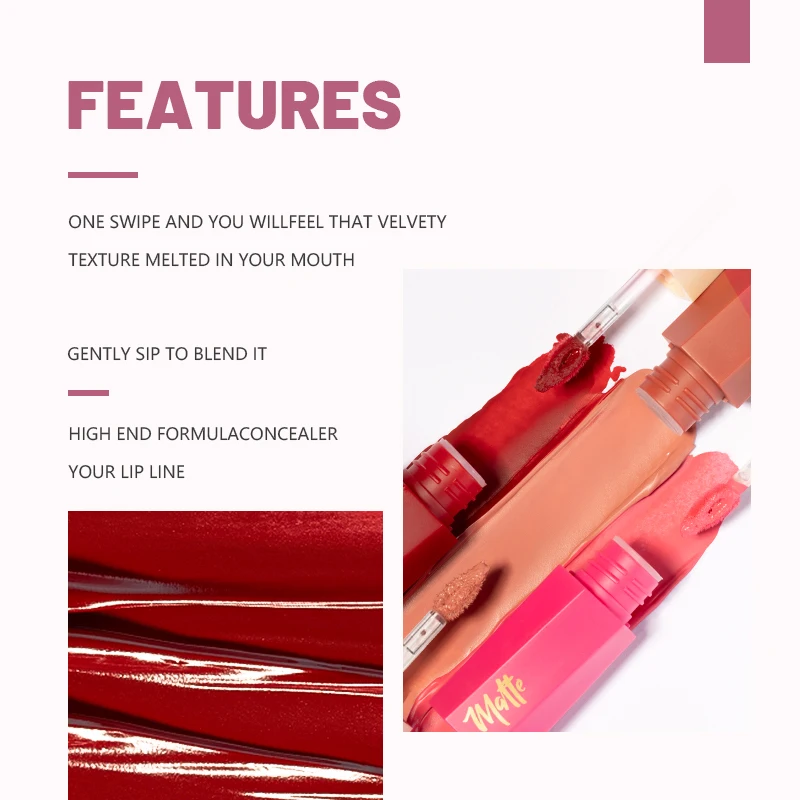 1pcs Waterproof Matte Velvet L - Matte Velvet Lip Tint Long Lasting review and price