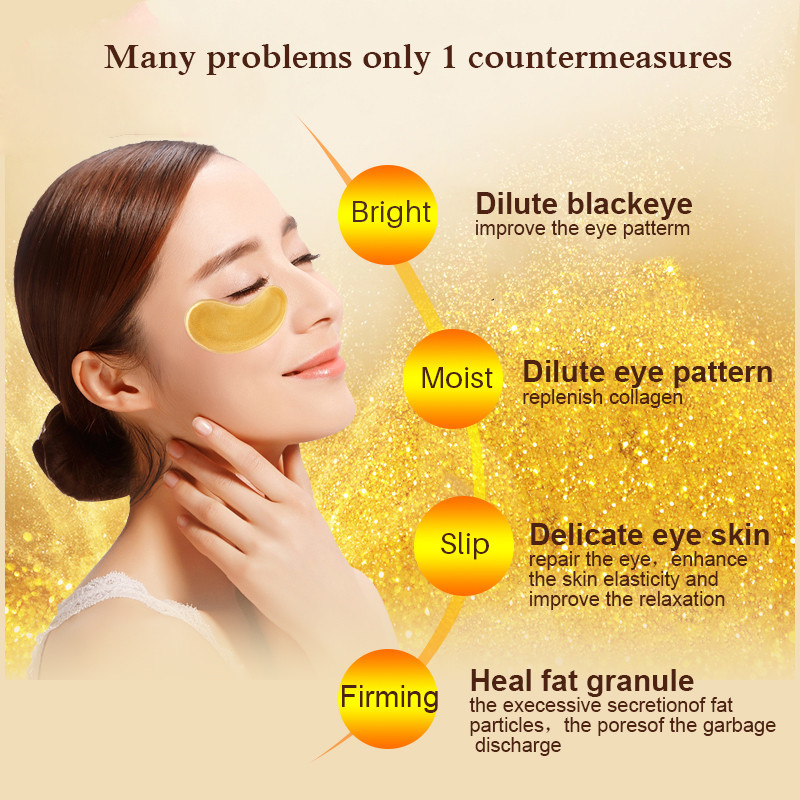 5/10/20/30 Pairs Crystal Gold  - Collagen Under Eye Patches review and price