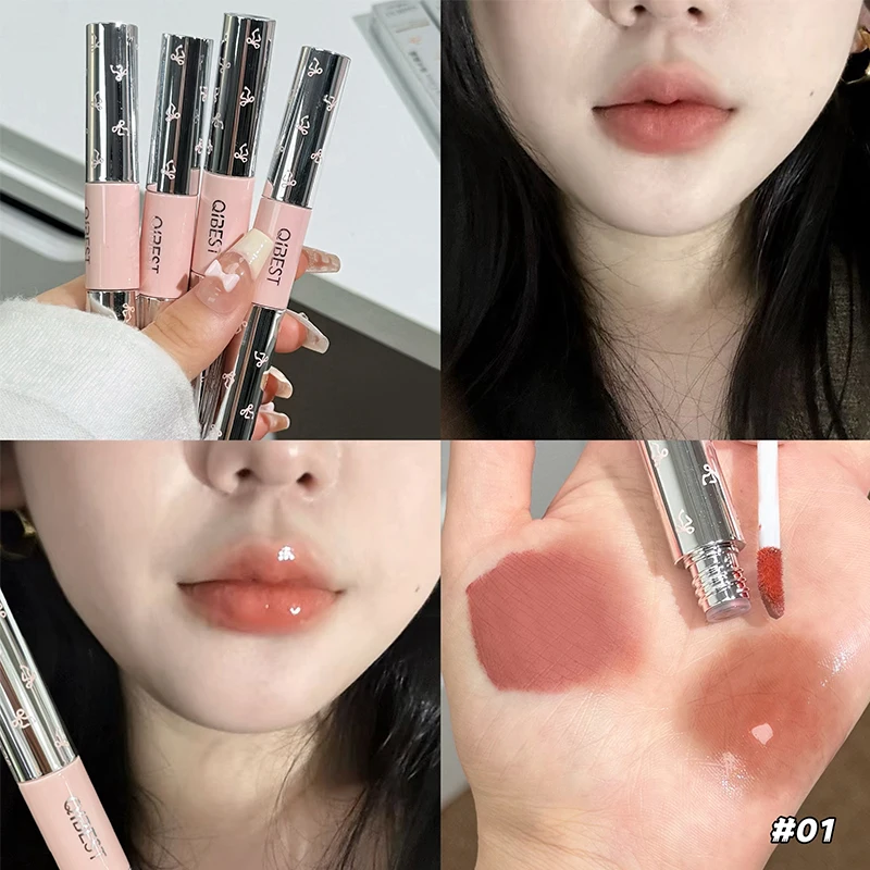 QIBEST Double Head Matte Velve - Matte Velvet Lip Tint Long Lasting review and price